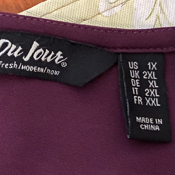 DuJour Burgundy Bodysuit Sz 1X VGUC 😊😊 - Picture 5 of 8